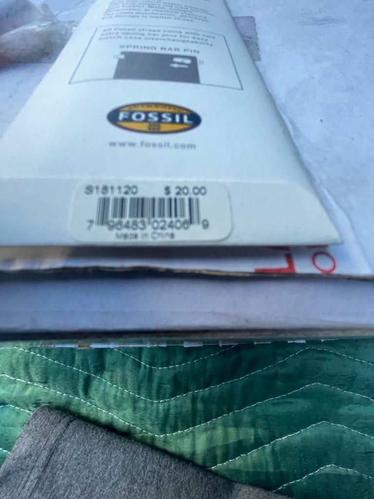 NEW- FOSSIL 18MM ROYAL, COBALT POLYESTER WATCH STRAP,BAND-S181120