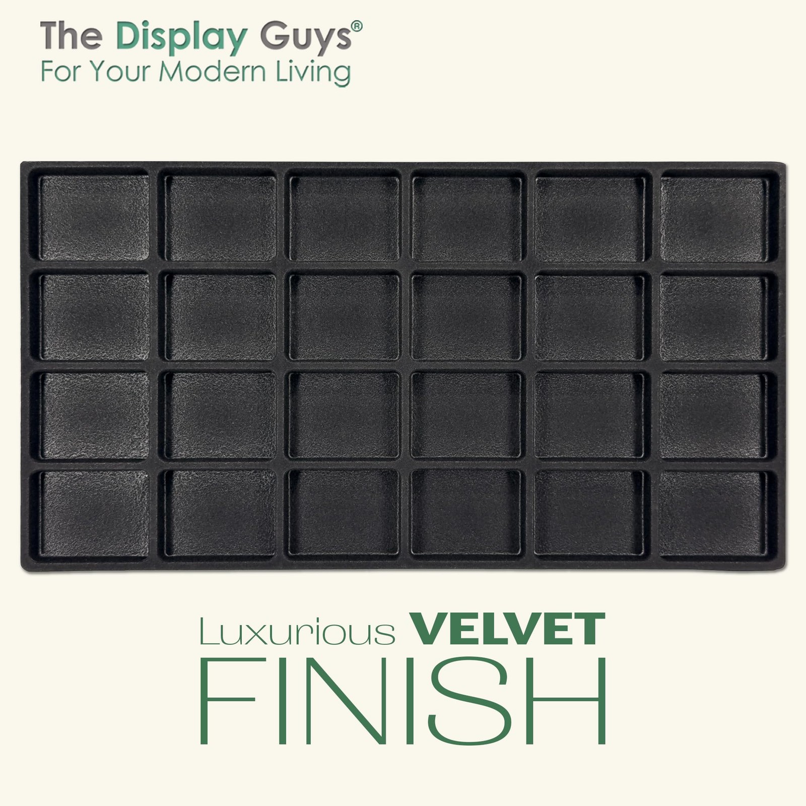 TheDisplayGuys For Your Modern Living 2-Pack Compartments – 24, Black