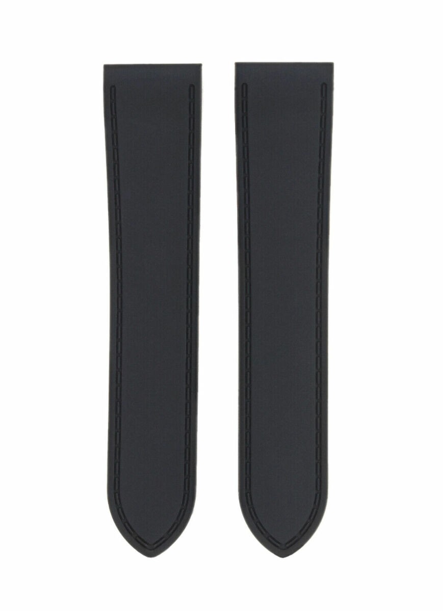 23MM 25MM RUBBER STRAP WATCH BAND FOR CARTIER SANTOS 100 XL CHRONO CLASP