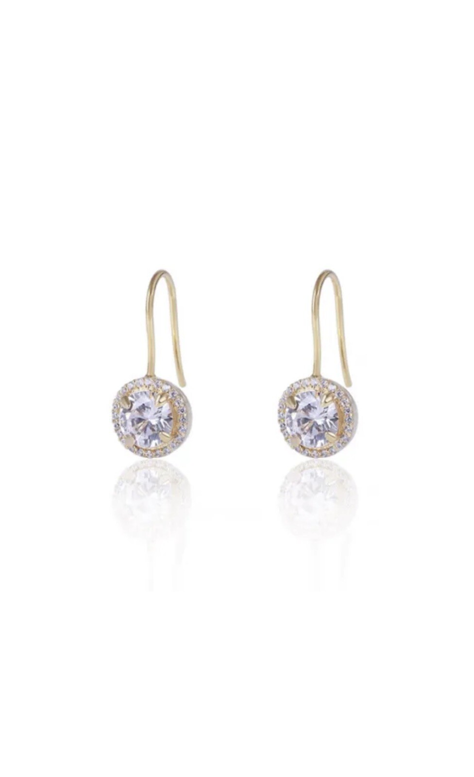 Henri Bendel Jewelry Gold Tone Crystal Earrings Fishhook New