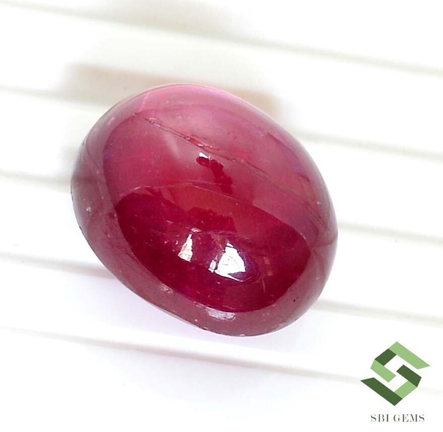18.50×15.50 mm Natural Ruby Oval Cabochon 36.80 CTS Mozambique Loose Gemstone GF
