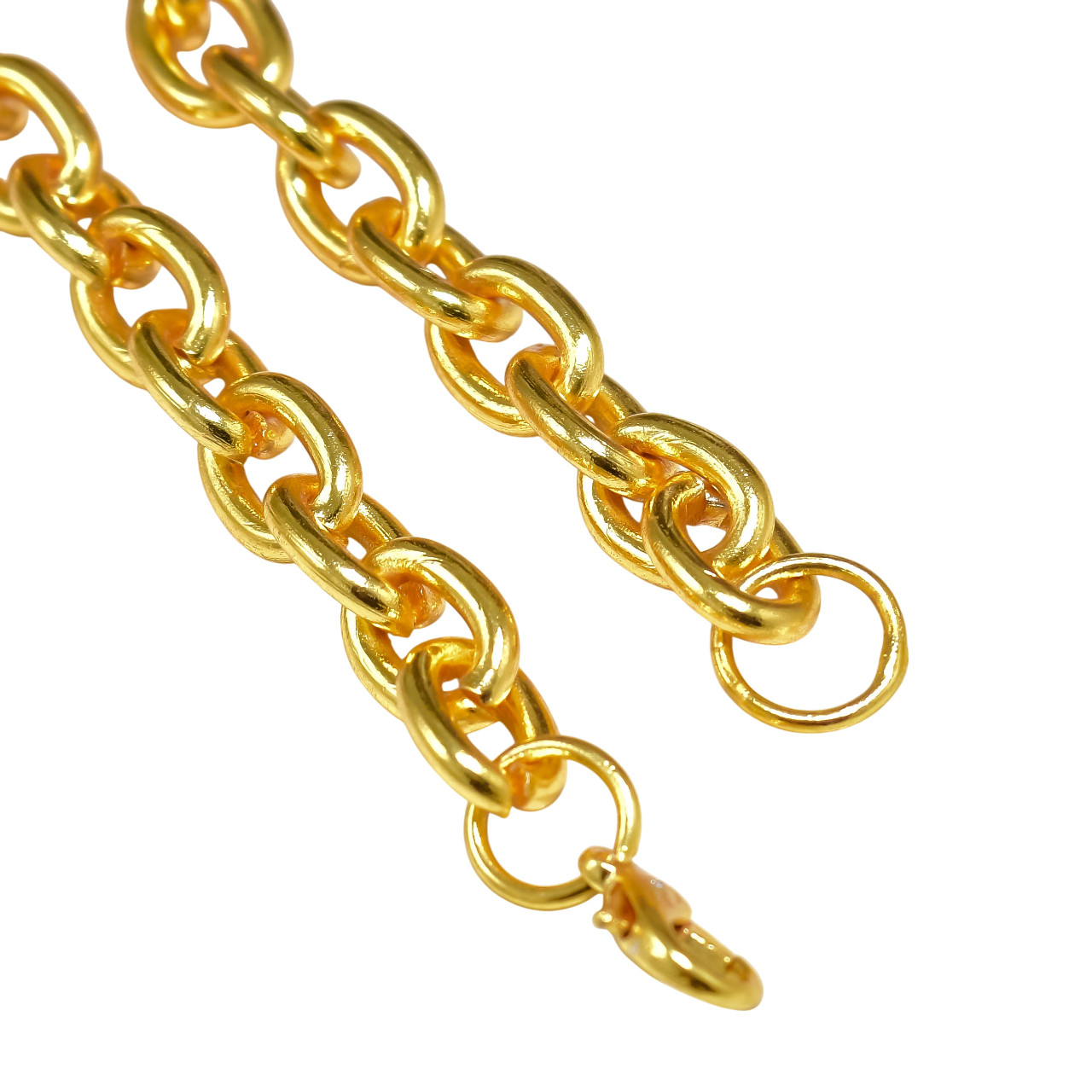 Handmade Gold Chain Bracelet Unisex Jewelry 18K Gold Plated Bracelet