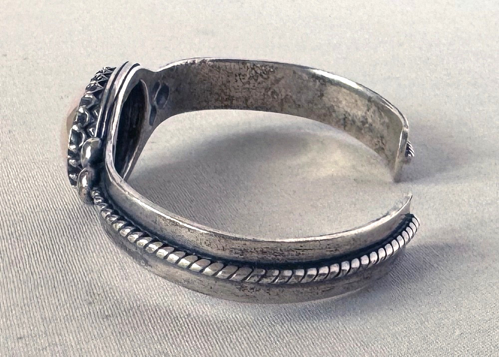 Carolyn Pollack Sterling Silver & MOP Southwestern Style Cuff Bracelet;A545