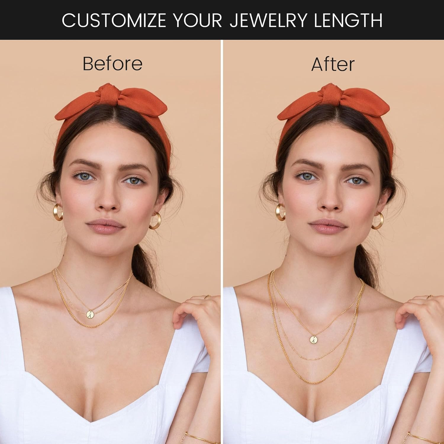 Necklace Extender, 10Pcs Stainless Steel Gold Silver Chain Extenders for Necklac