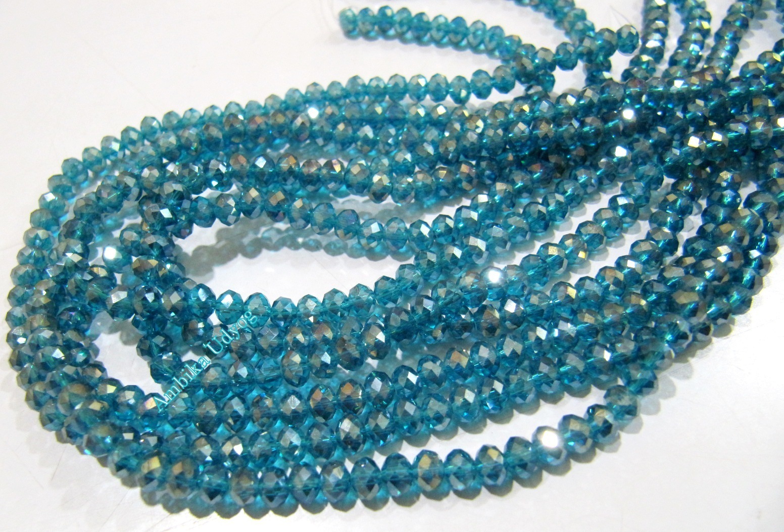 10 STRINGS- Blue Topaz Color Hydro Quartz Beads 4mm, approx 150 Beads per string