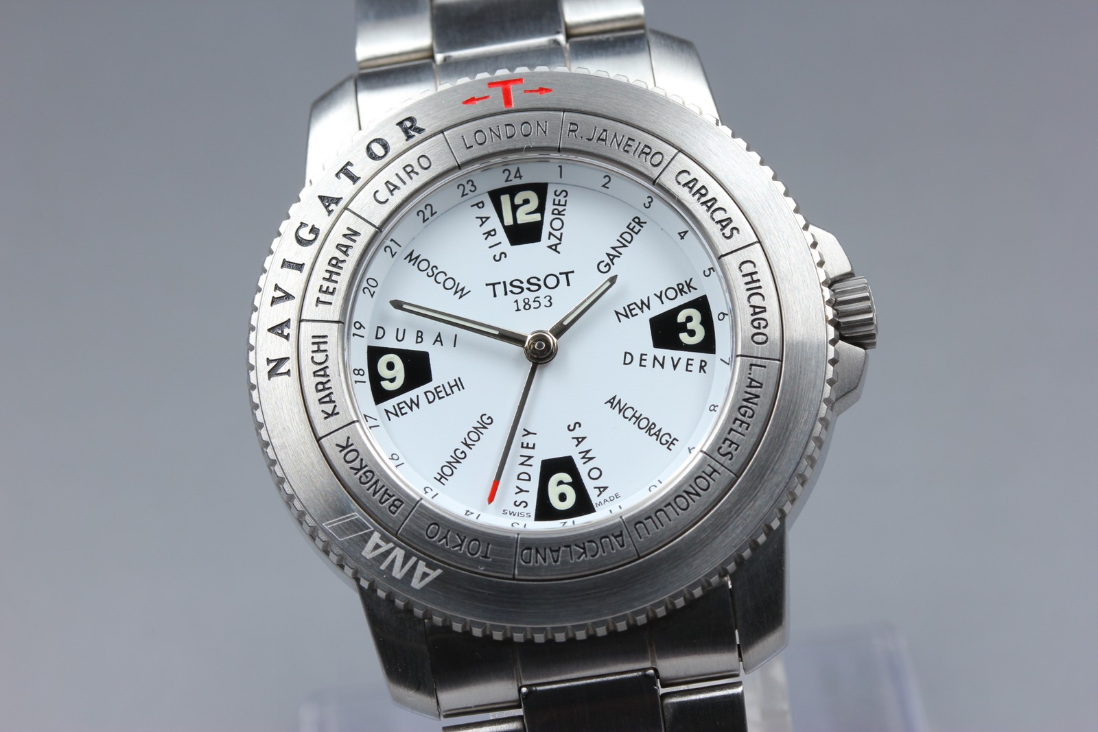 [N MINT w/ BOX] Tissot Navigator ANA World Time N250 Quartz 41mm Men’s Watch