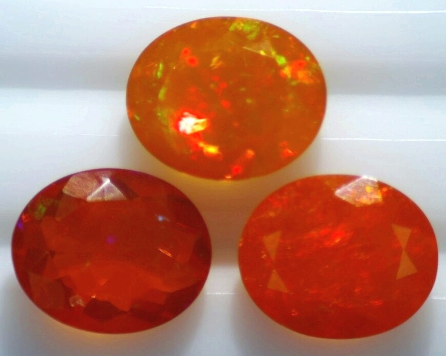 FIRE OPAL 11.00 x 9.00 MM OVAL CUT ALL NATURAL SOLD PER STONE F-314