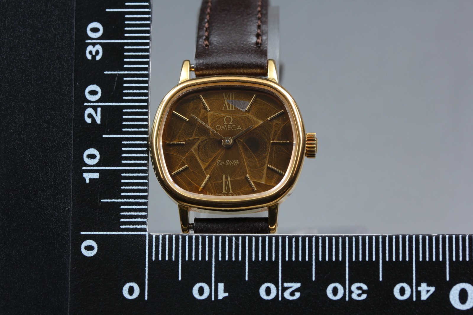 1979 OMEGA De Ville Cal.625 Brown Manual Wind Vintage Women’s Watch [Exc+5]