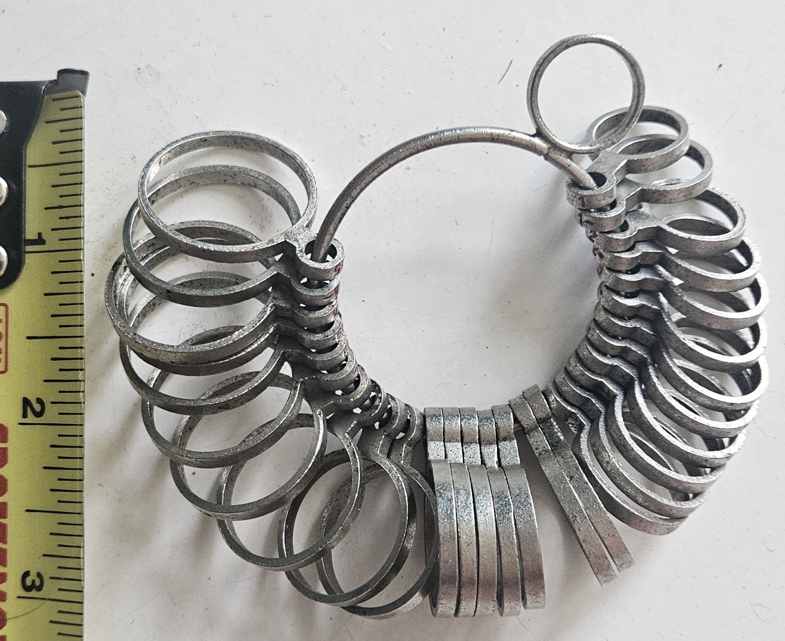 Metal Ring Sizer Finger Gauge Set 29 Sizes US 1-15 Jewelers Measuring Band Tool