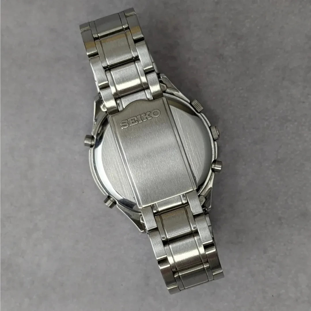 Rare Seiko Panda Dial Chronograph Alarm Quartz 7T32-7C60 Vintage 1988s Watch Men