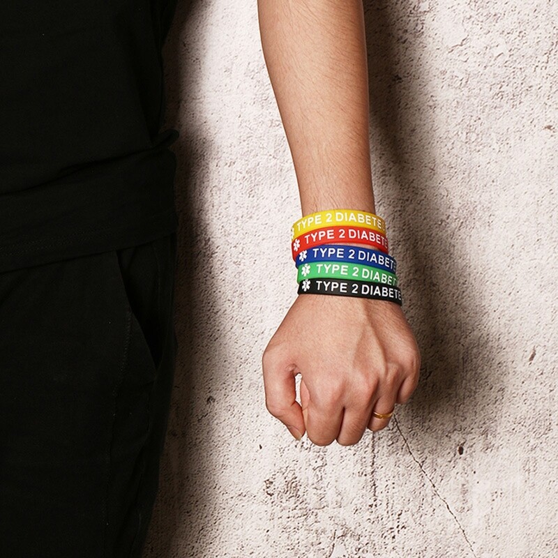 Unisex Wristbands Lightweight Silicone Medical Alert Bracelet for Male Female