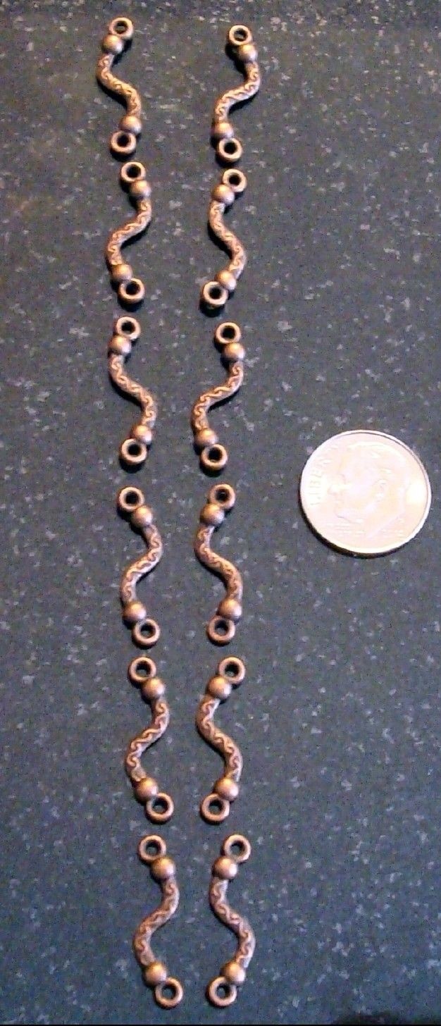 Copper plated alloy Jewelry links 12 pcs chain charms pendants earrings FPE145b