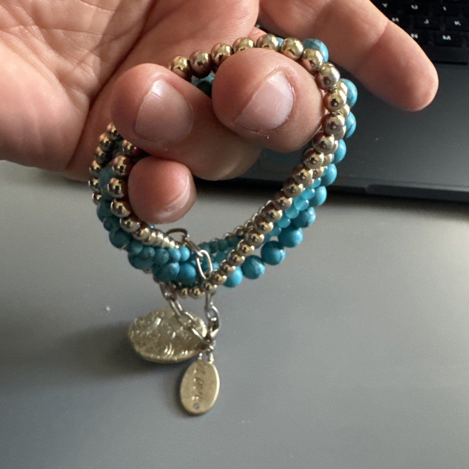 Multi-Bracelet Maribel Blue Aqua Color