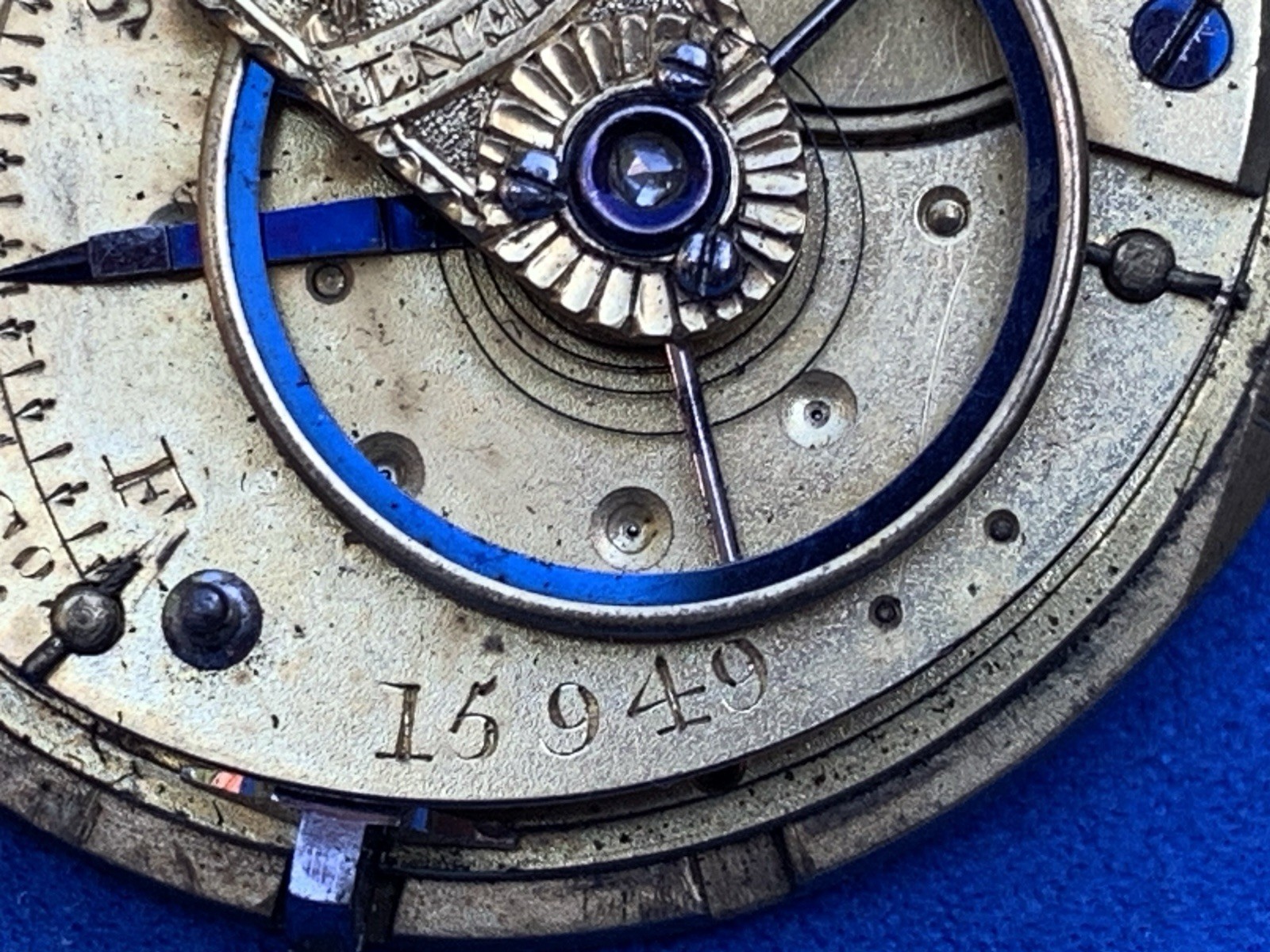 M.I. Tobias & Co Liverpool England Key Wind Fusee Pocket Watch Movement 44mm
