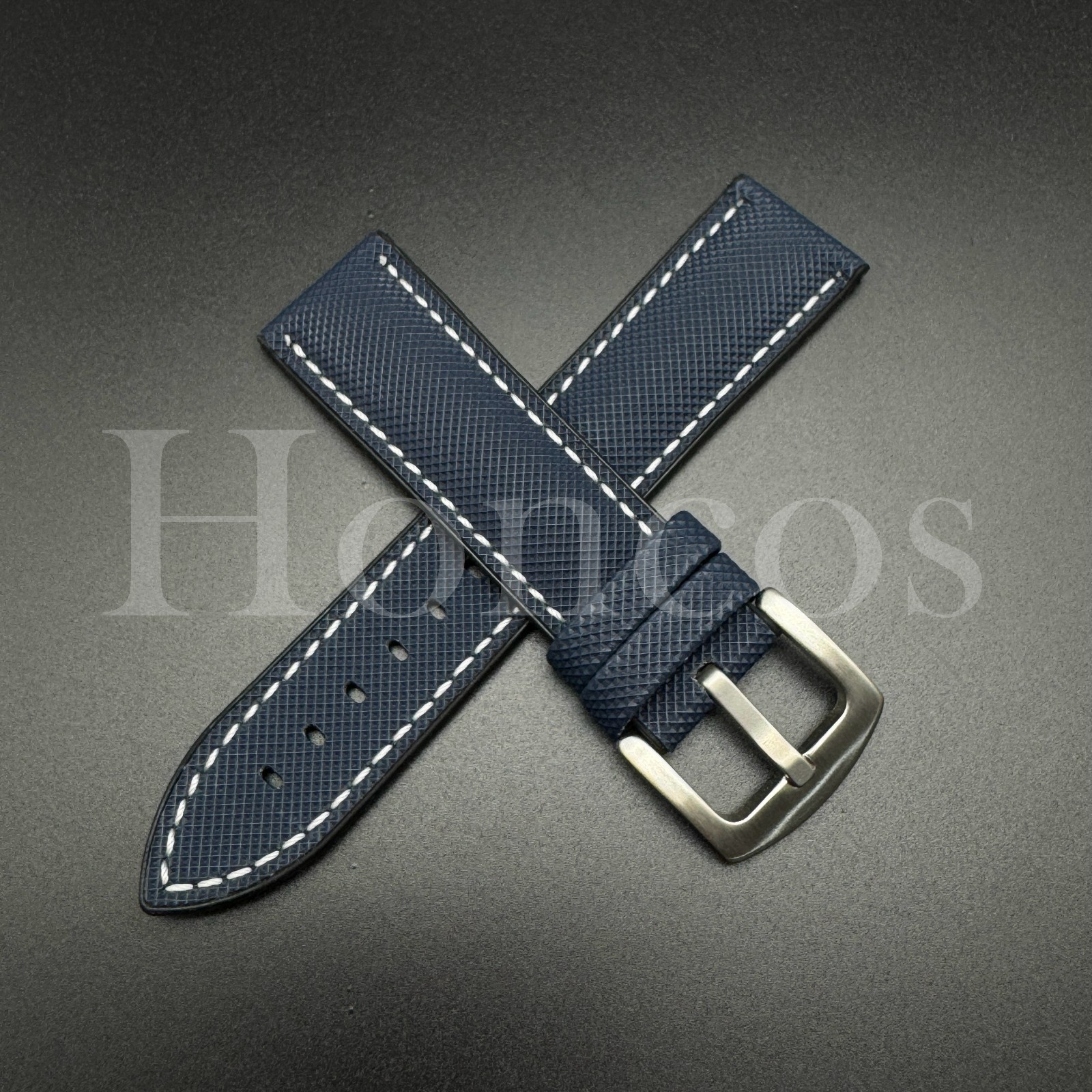20 22 MM Blue/White Hybrid Nylon Rubber Strap Watch Band Buckle fits for Timex