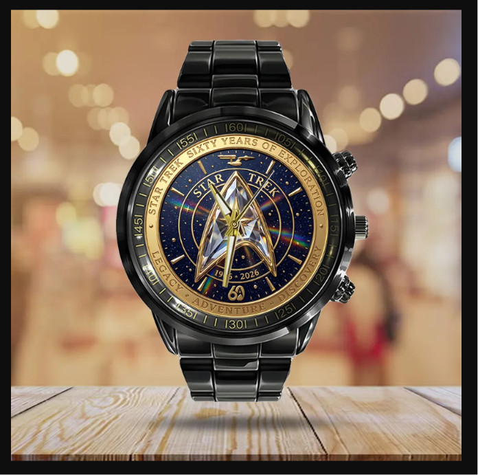 New Eddition Star Trek 60th Anniversary Black Stainless Steel Watch