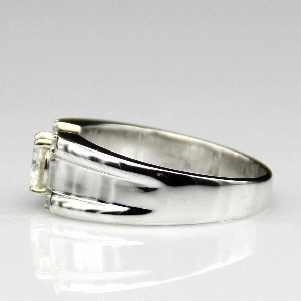 2.00CT Round Cut Lab-Created Diamond Men’s Engagement Ring 14K White Gold Plated