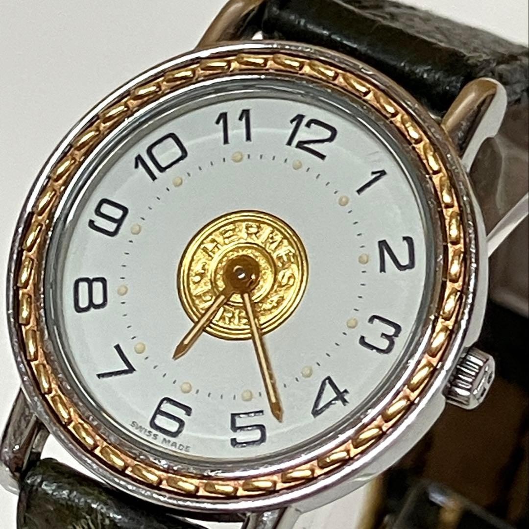 HERMES Sellier SE4.220 Ladies Quartz Watch Tested Working From Japan