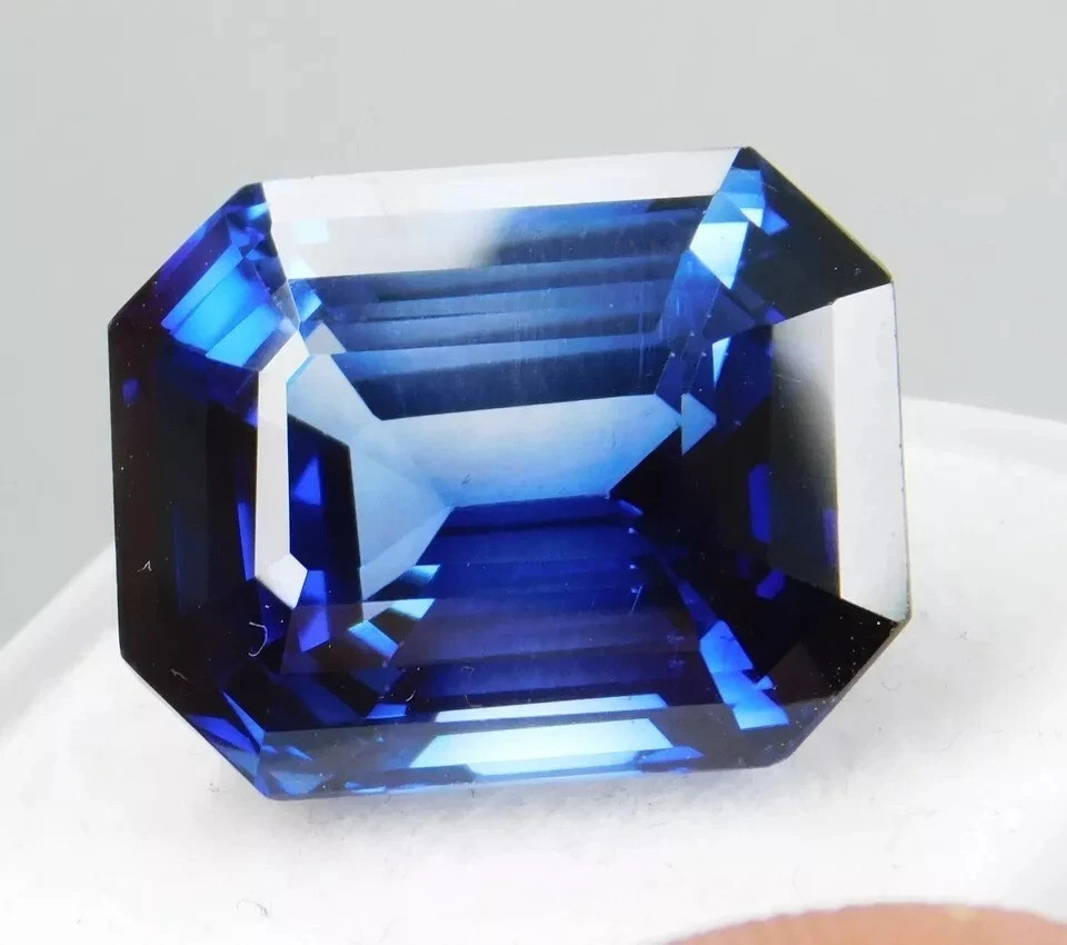 Certified Natural Blue Sapphire Flawless 10.23 Ct Emerald Cut Loose Gemstone A++