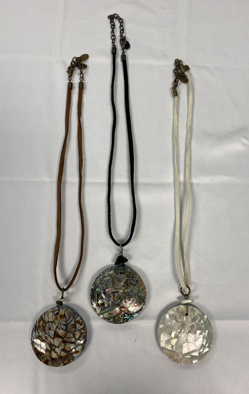 Robert Rose Pendant Necklace on a Soft Leather Strap 3Pc Set