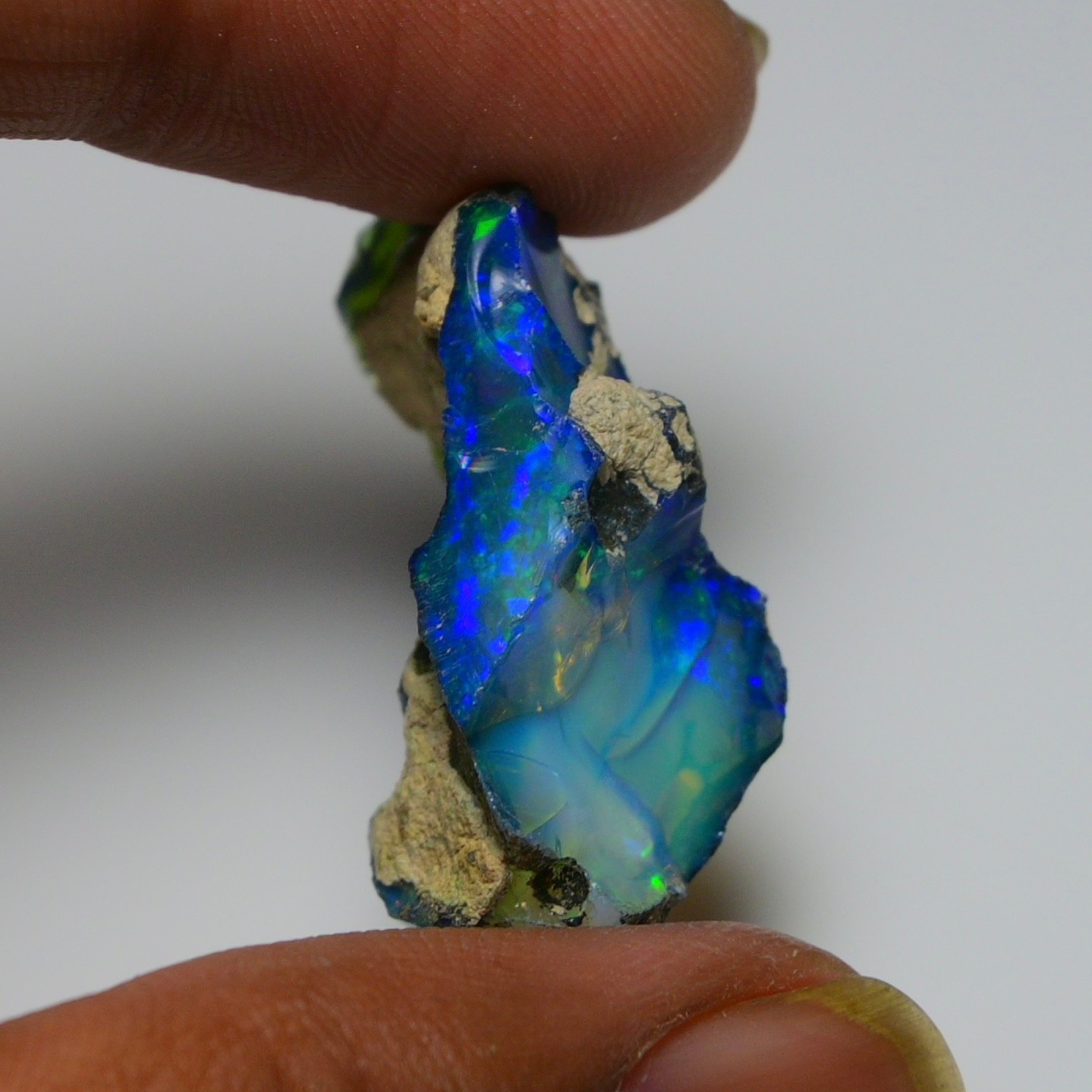 20.00 Ct Natural Black Ethiopian Opal Rough, Fire Opal Gemstone, Welo Opal Raw