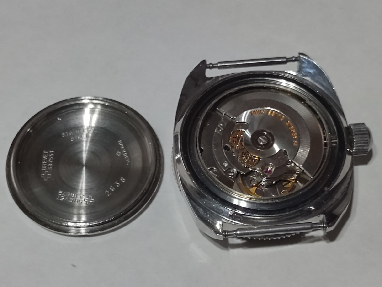 VINTAGE TECHNOS SKY DIVER 250m ORIGINAL DIAL BEZEL 38MM CA 1960s