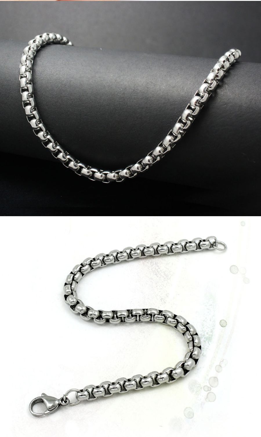 Fashion Stainless Steel Bracelet Metal Link Chains Bracelets Women’s Jewelry 1pc