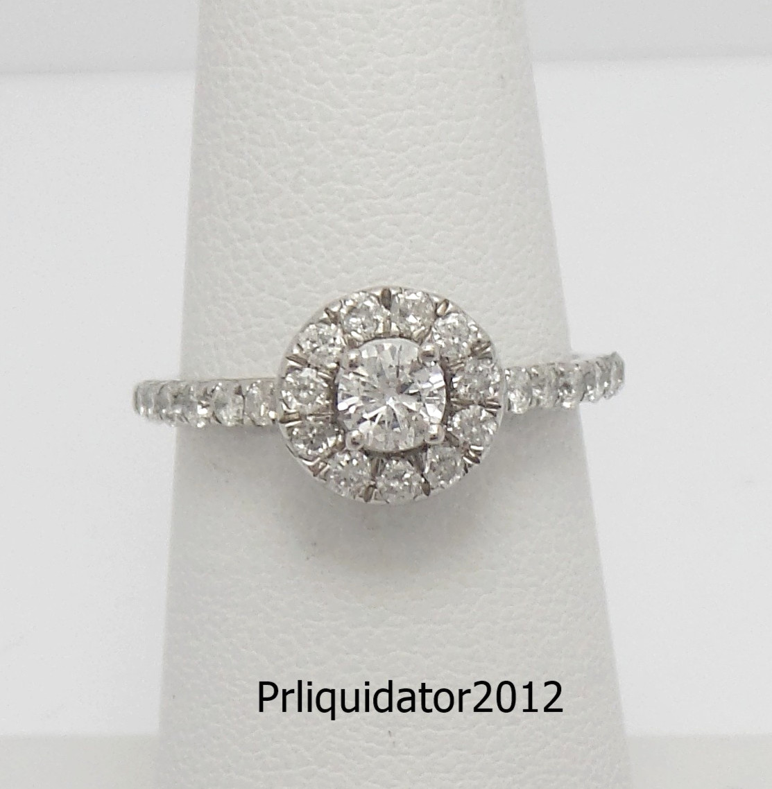 3/4CT Natural Round Diamond Engagement Wedding Bridal Ring 10K White Gold Band