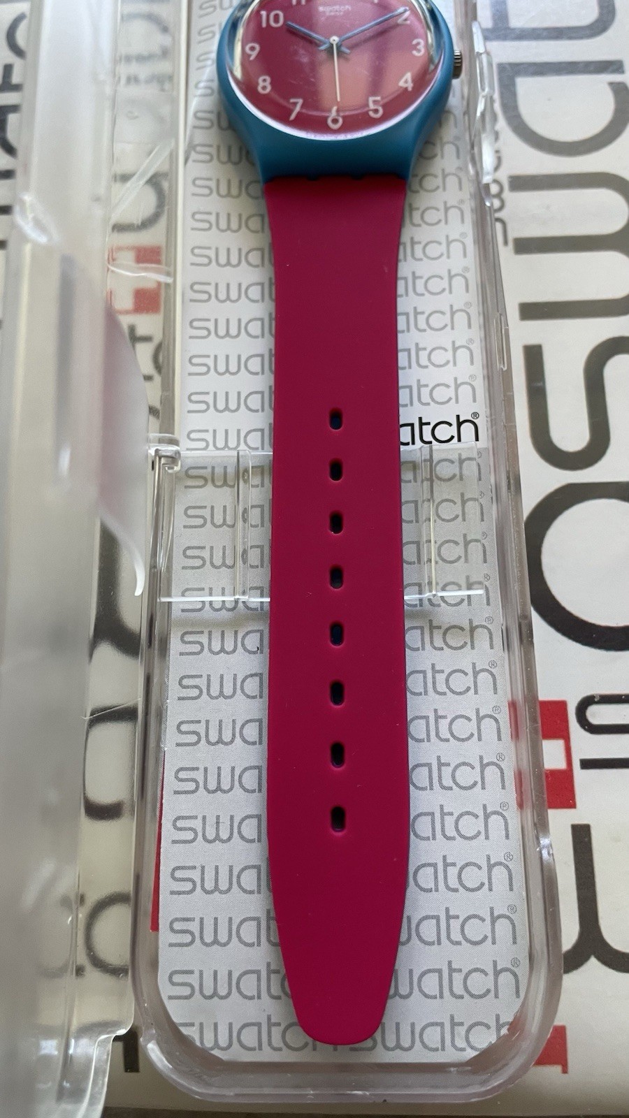 Swatch Lampone GS145 2015 Standard Gents 34mm Silicone Box Excellent Condition