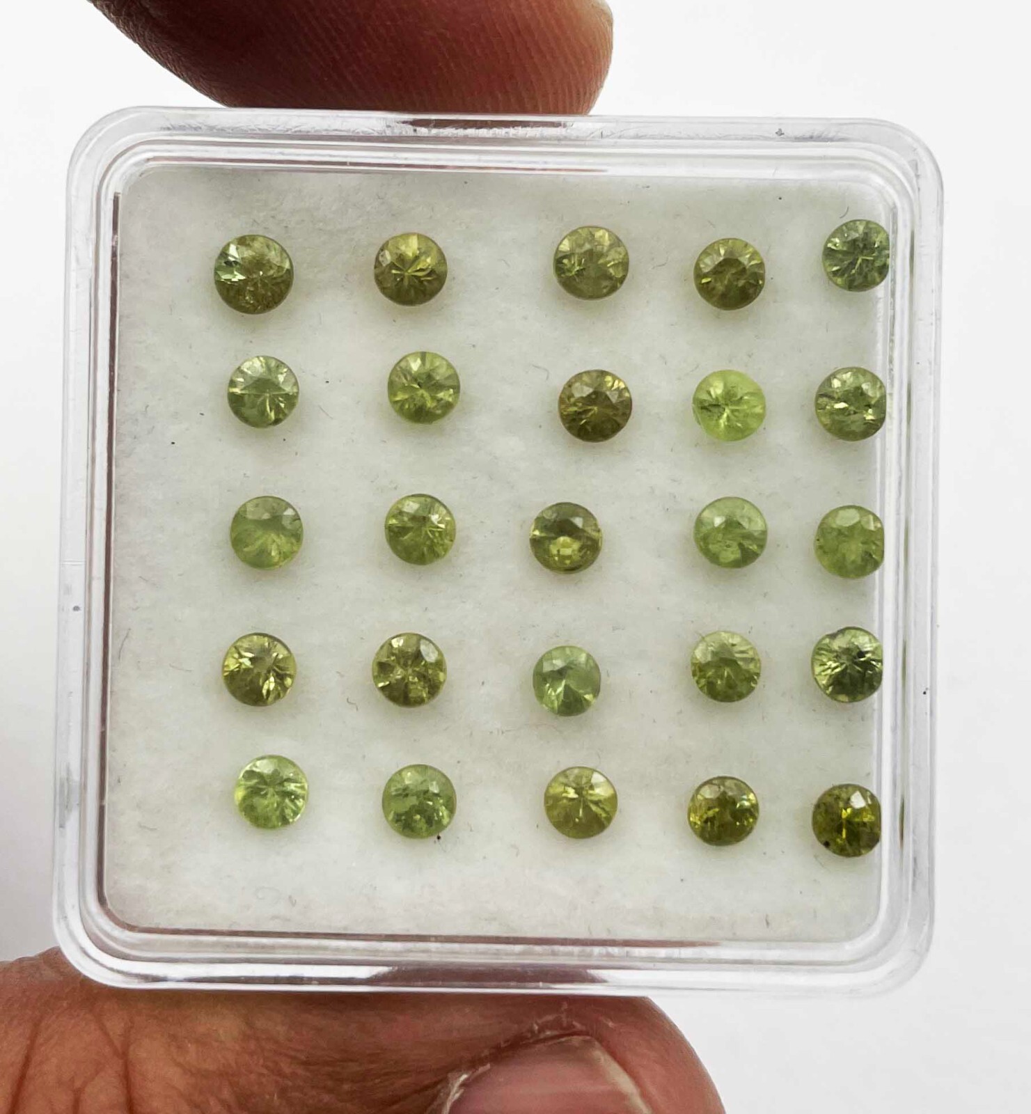 2.50 CT Natural Demantoid Garnet Round Cut Loose Gemstone Lot 18 Pcs 3 MM