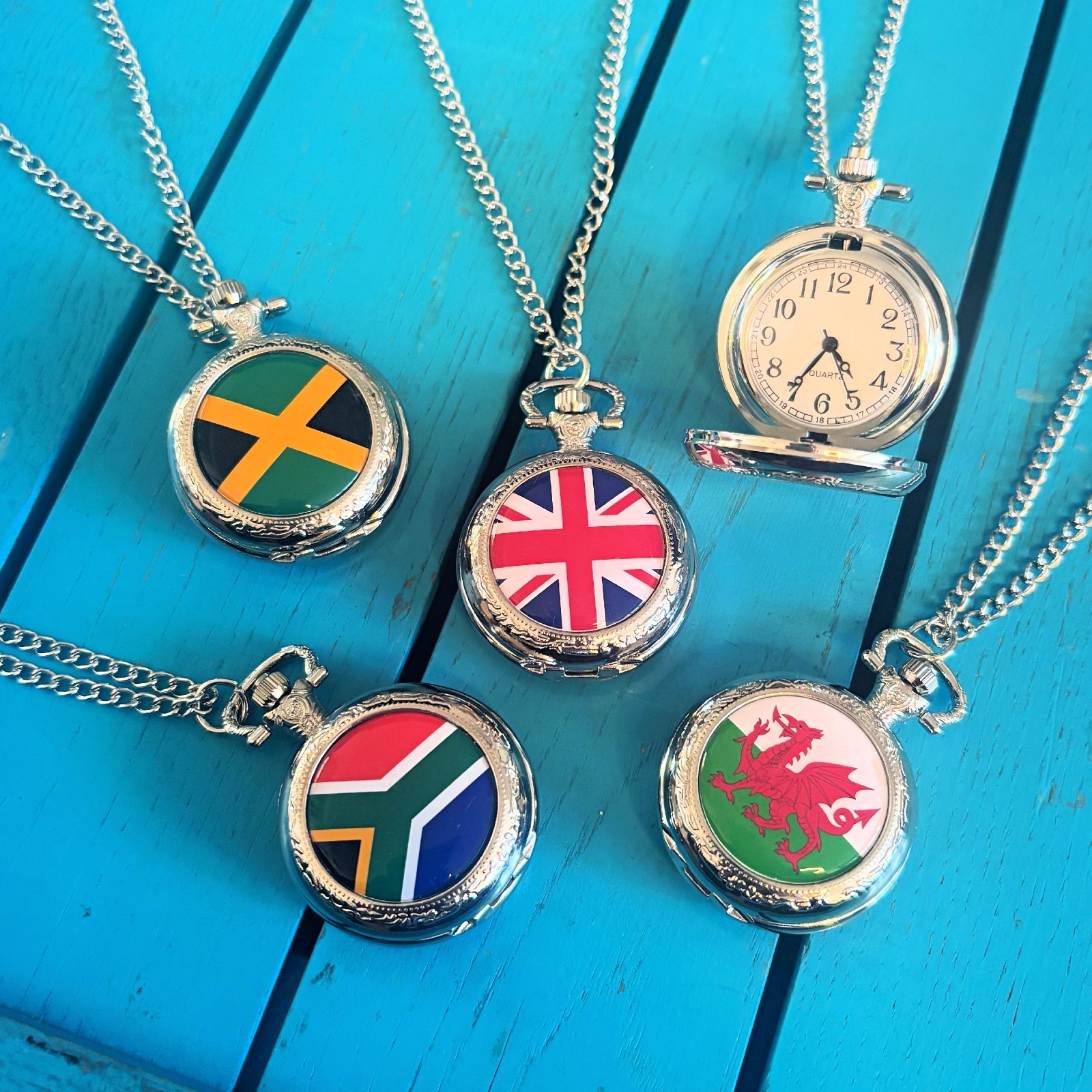 Jamaica Flag Pocket Watch. Jamaican Gift for Him. Patriotic Christmas Gift.