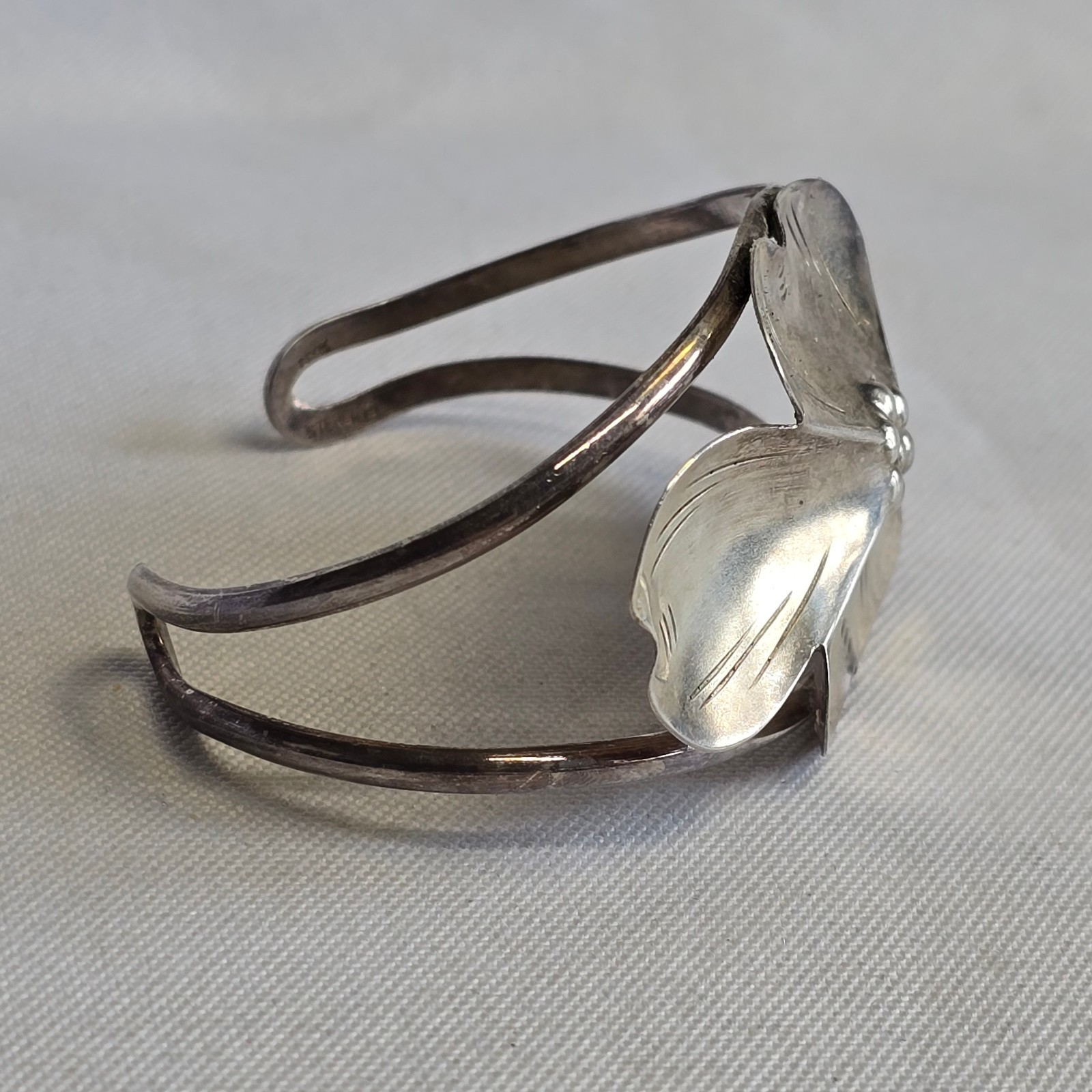 Sterling Silver Bracelet 16.55g Fine Jewelry 6″ Cuff Open End