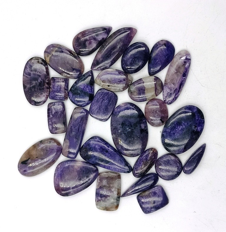Natural Unique Charoite Chabochon Gemstone For Fancy Jewelry Making 72350