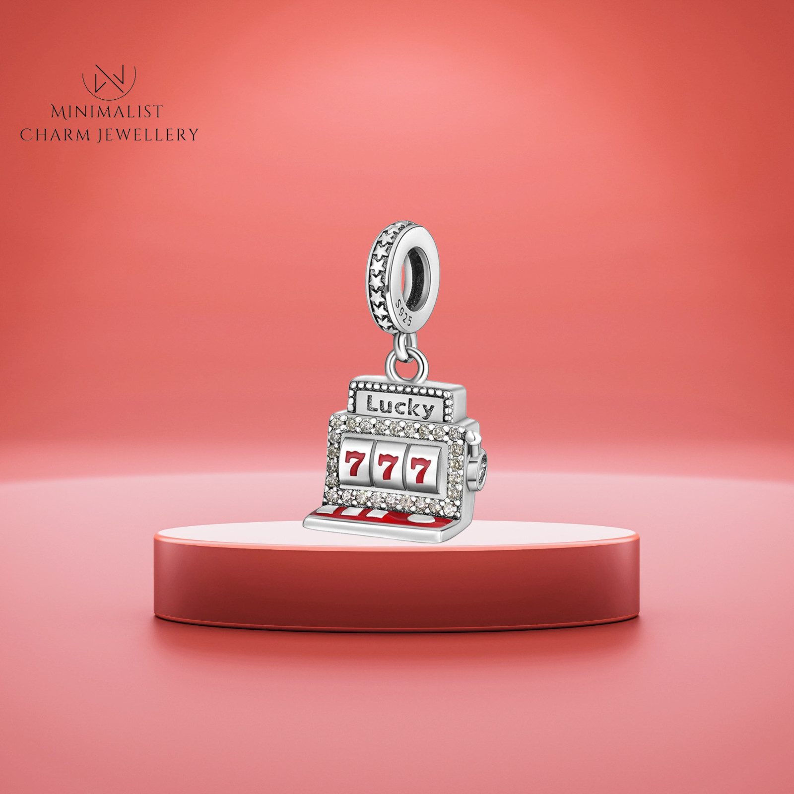 Lucky Shot Machine Dangle Charm, 777 Lucky Machine Charm, Women Gift Charm