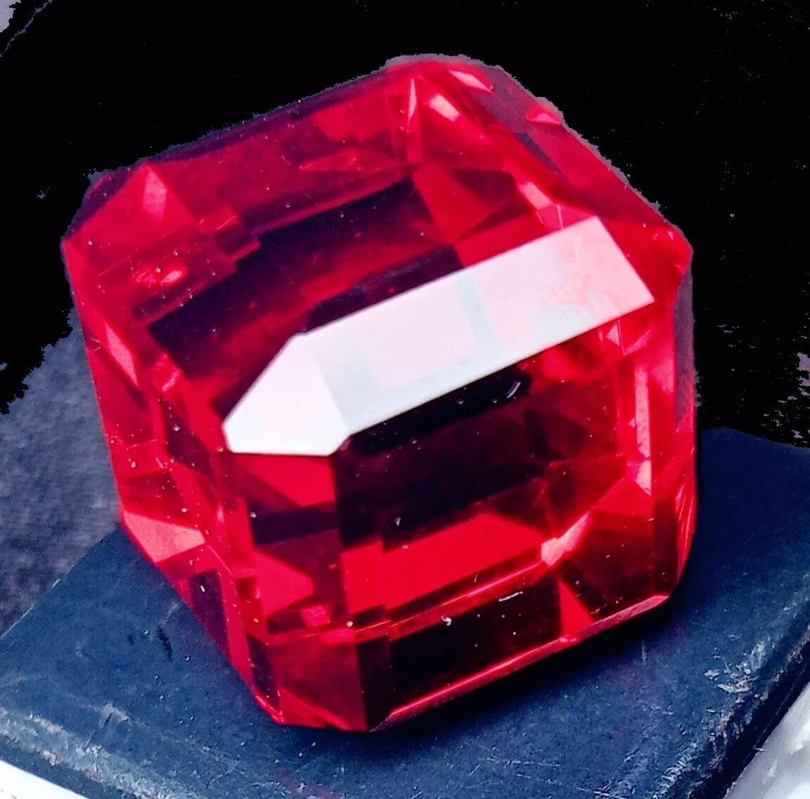 Fabulous Red EGL CERTIFIED Ruby Cube Cut 100 Ct Lab-Created Loose A++ Gemstone