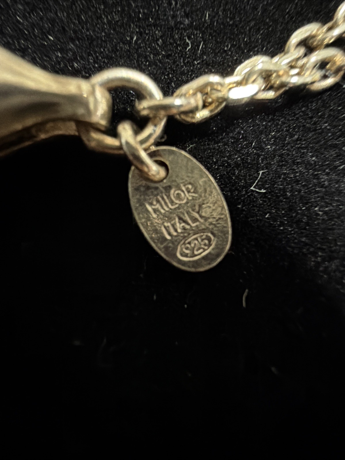 MILOR 925 Sterling Silver 30 inch Chain with Teardrop Pendant,