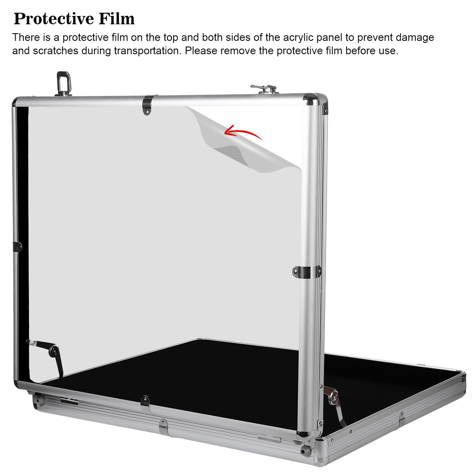 XL Lockable Aluminum Card Display Box Acrylic Trade Showing Case for TCG Jewelry