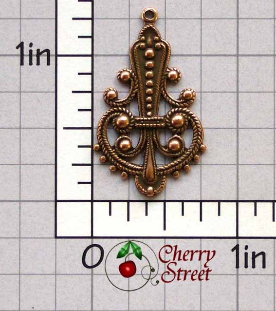 4 Med Old World Earring Finding Ox Copper Plated Brass 1268co4