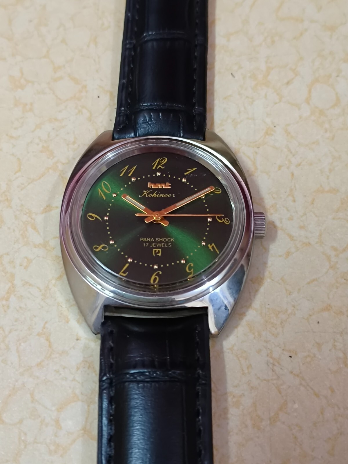 Vintage HMT Kohinoor Green 17 Jewels Mechanical Hand Winding Men’s Wrist Watch