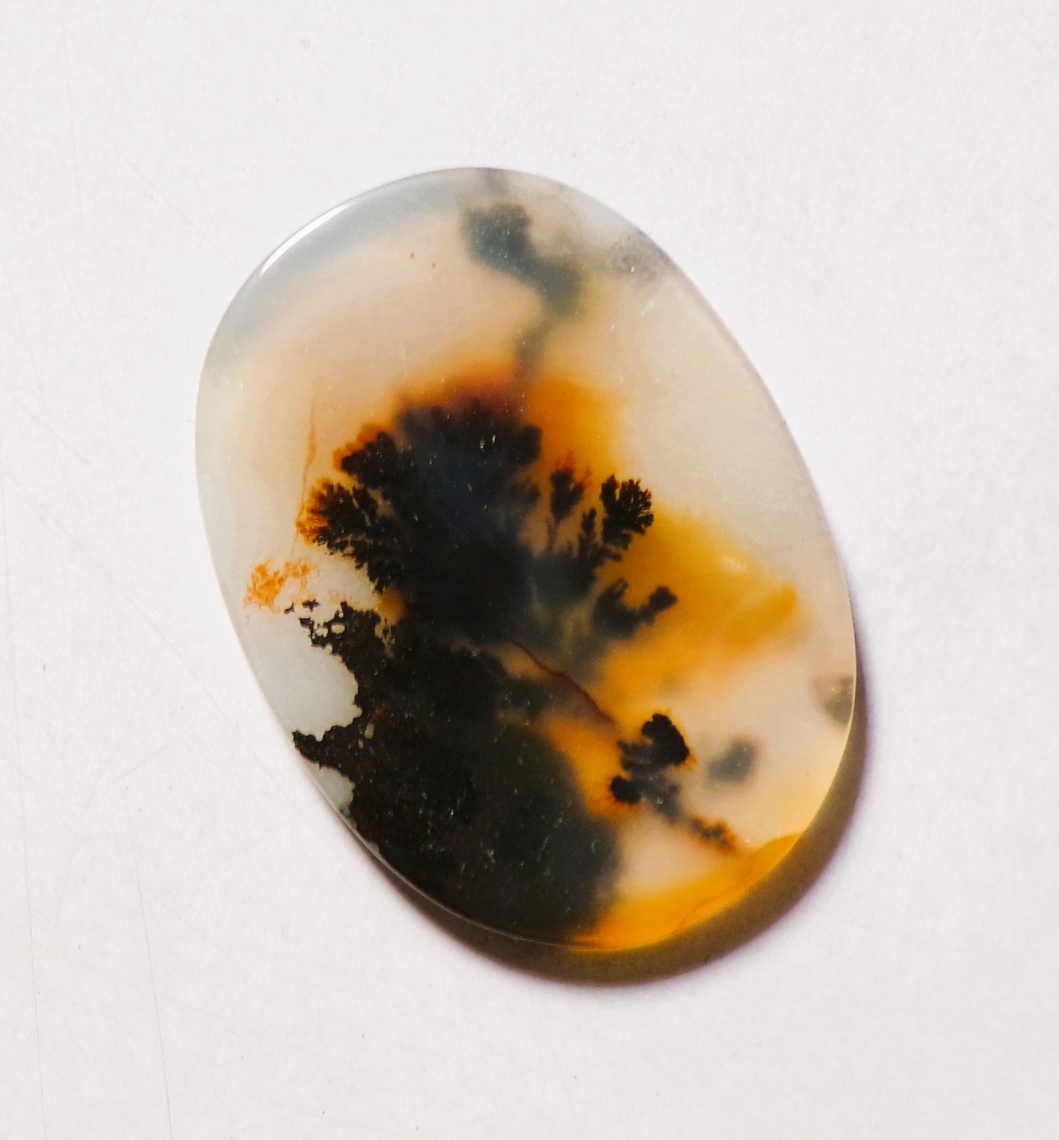 20.50 Cts Natural Shazar Dendritic Agate Cabochon Loose Gemstone 32X24X2.7MM 170
