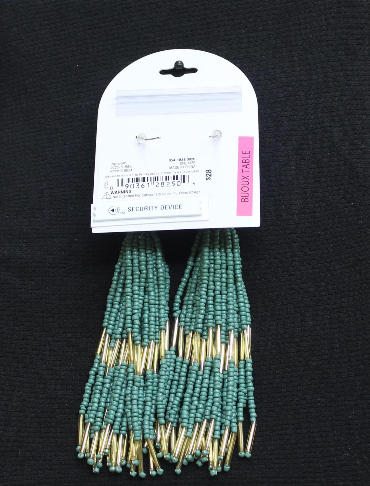 Bijoux Bar Seed Beaded Ball Tassel Cluster Dangly Earrings Turquoise Blue 5″