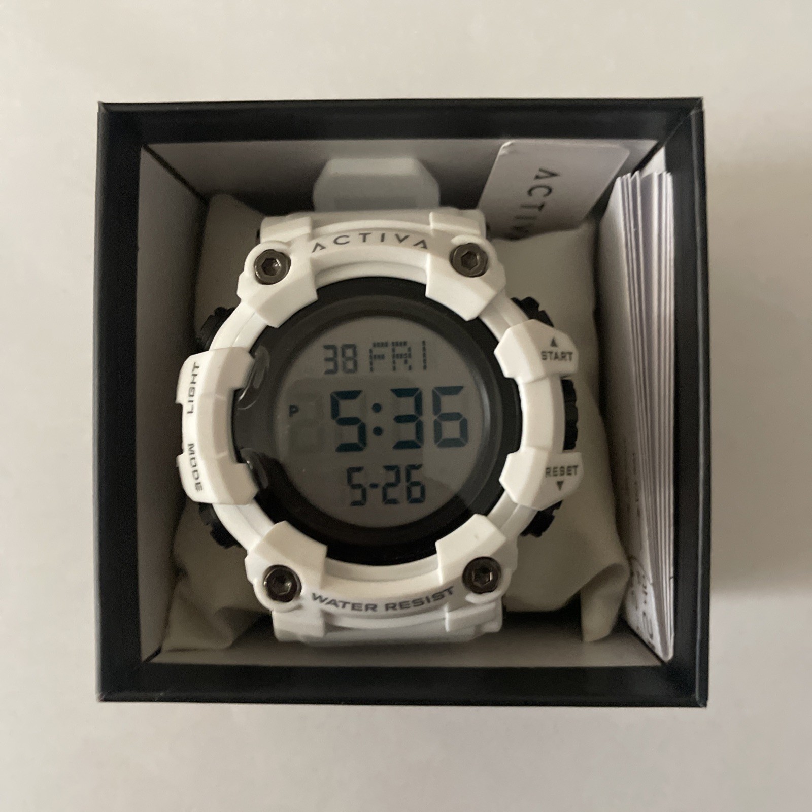 Activa Kadron X Invicta Digital Watch 53mm White ACW1968-004 New
