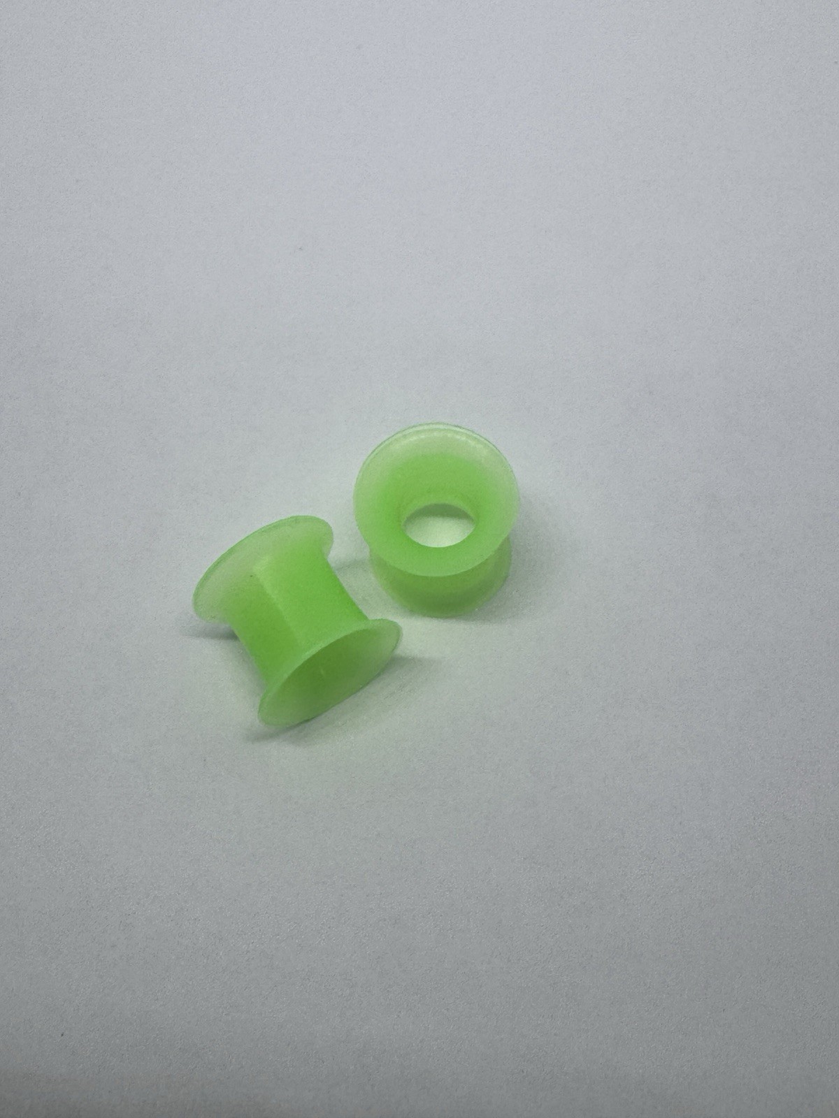 6 Pair 00g 10mm Silicone Gauges Long Wearable Tunnels 9mm Neon Green Neon Yellow