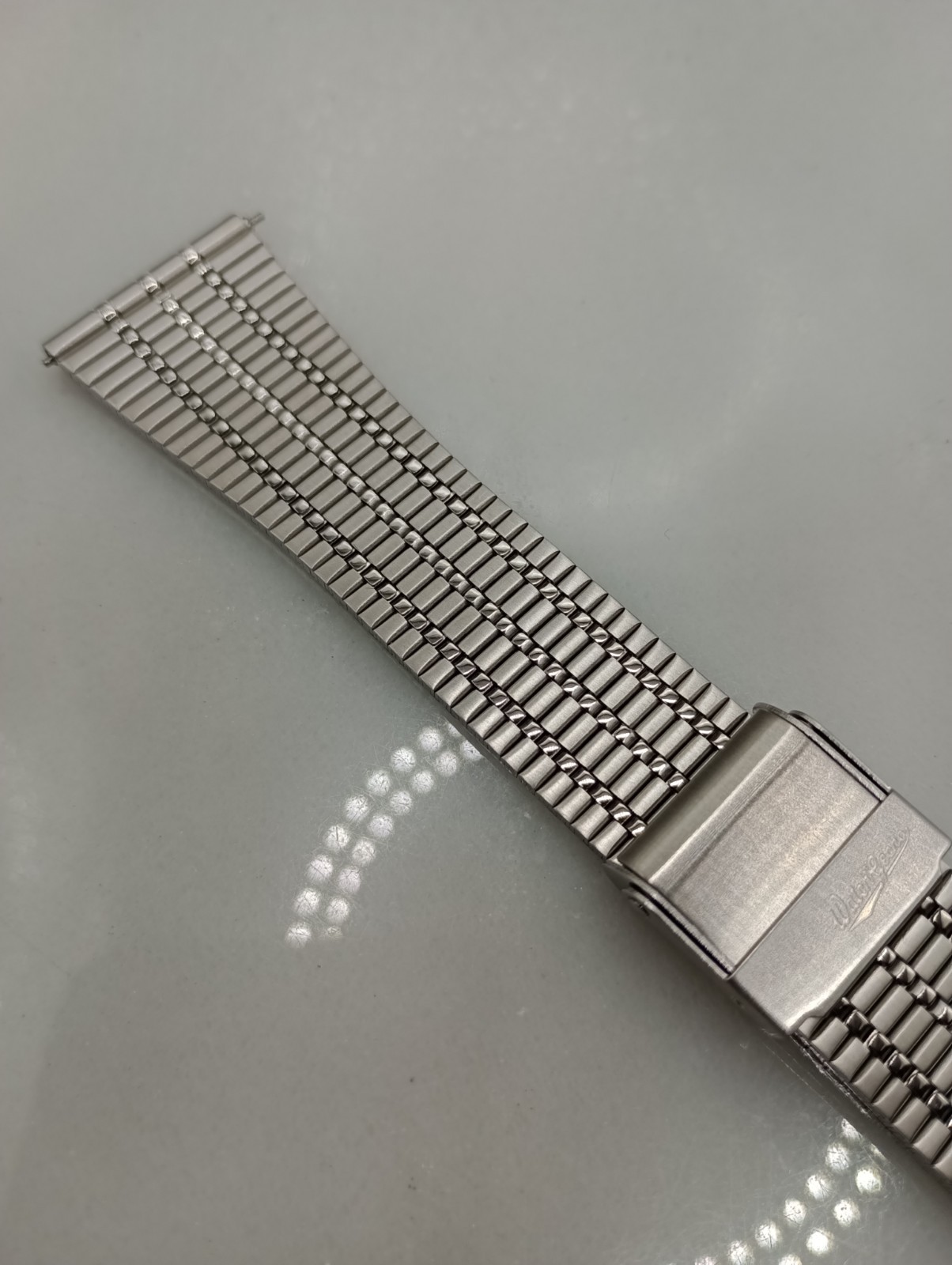 New Watchgecko 22mm Retro Mesh Stainless Watch Strap Bracelet Brushed 6B126