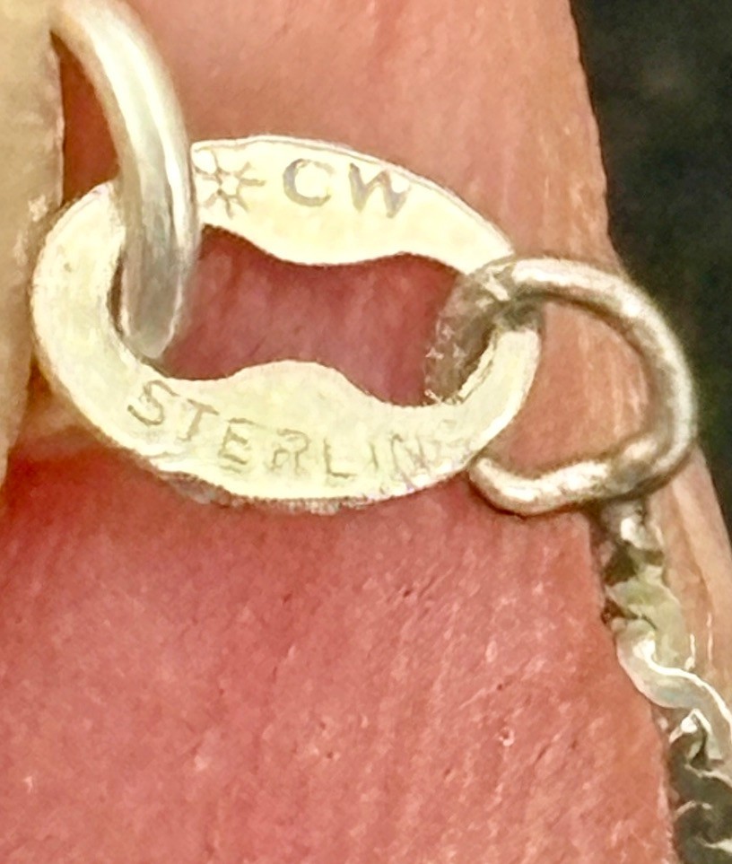 Vintage CW Sterling Silver Necklace 17″ 1.1 Gram 925