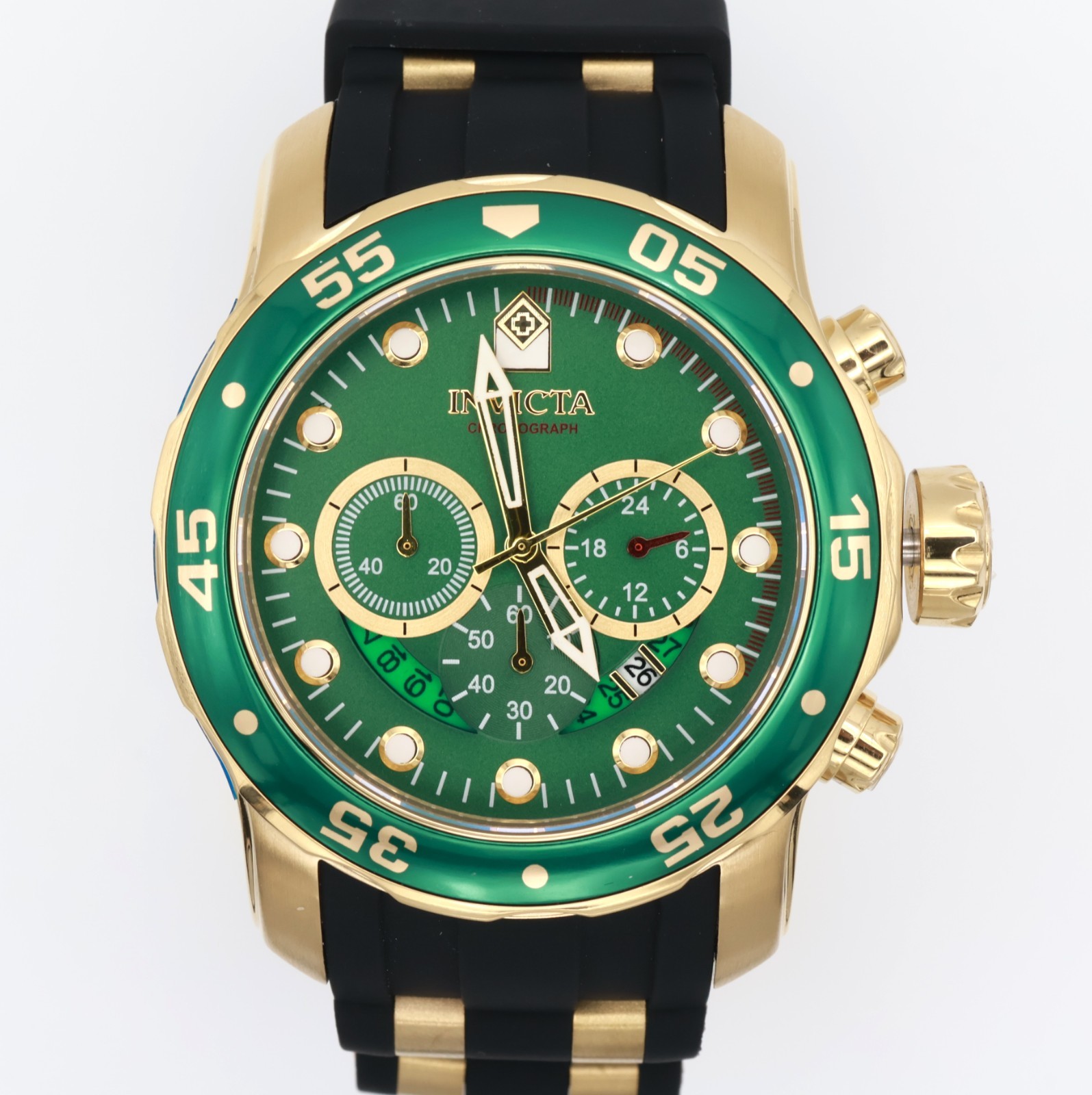 Invicta Pro Diver Quartz Chronograph Green Dial 48 mm Men’s Watch