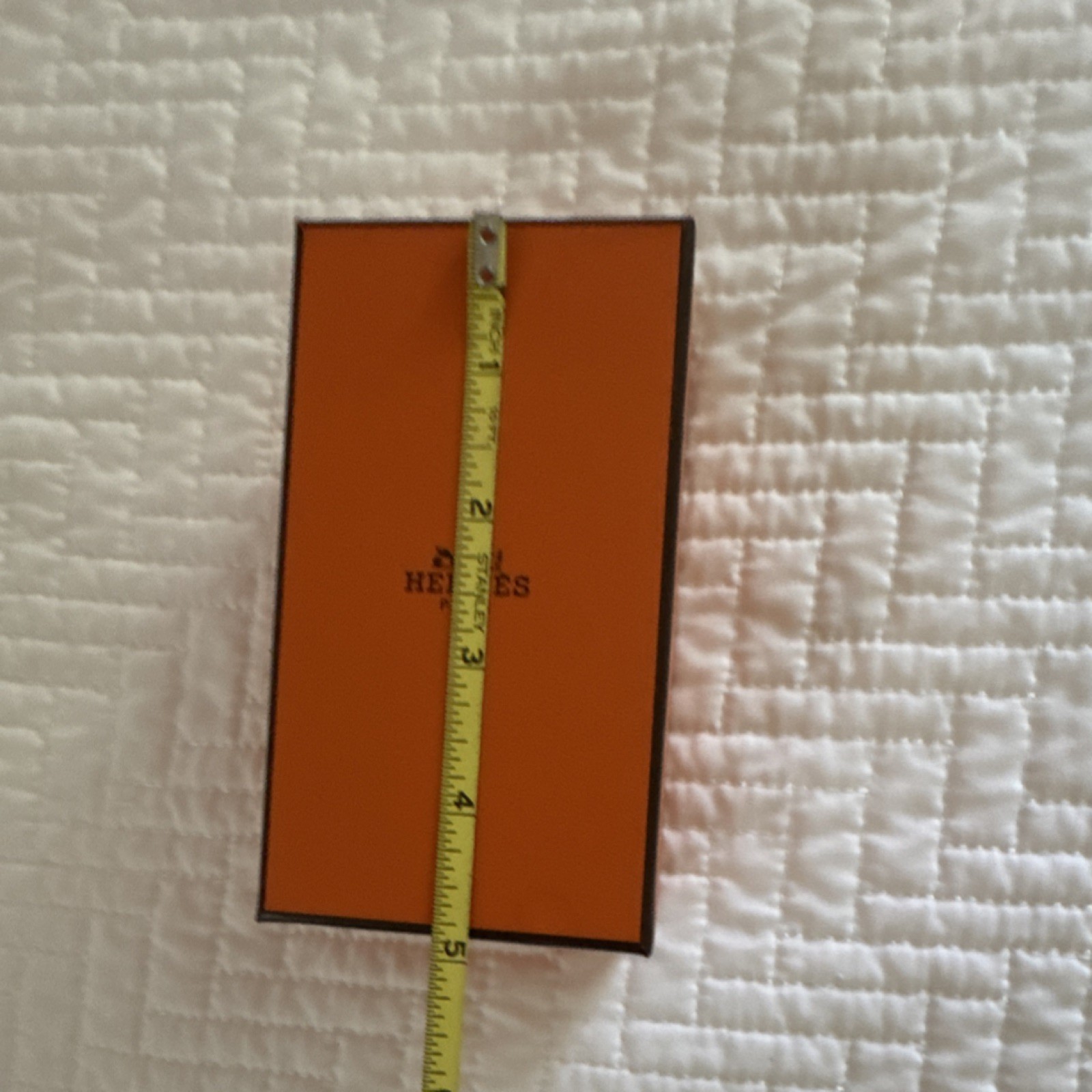 Hermes Orange Logo Lined Gift Box Paper/Cardboard 5×3 in Fits Bracelet