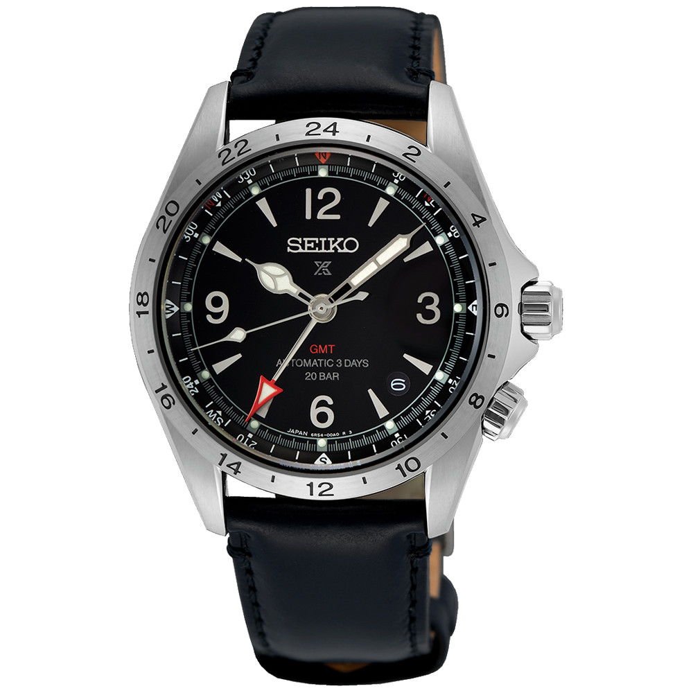 Seiko Prospex Alpinist 39.5 MM Automatic GMT Black Dial Watch SPB379J1