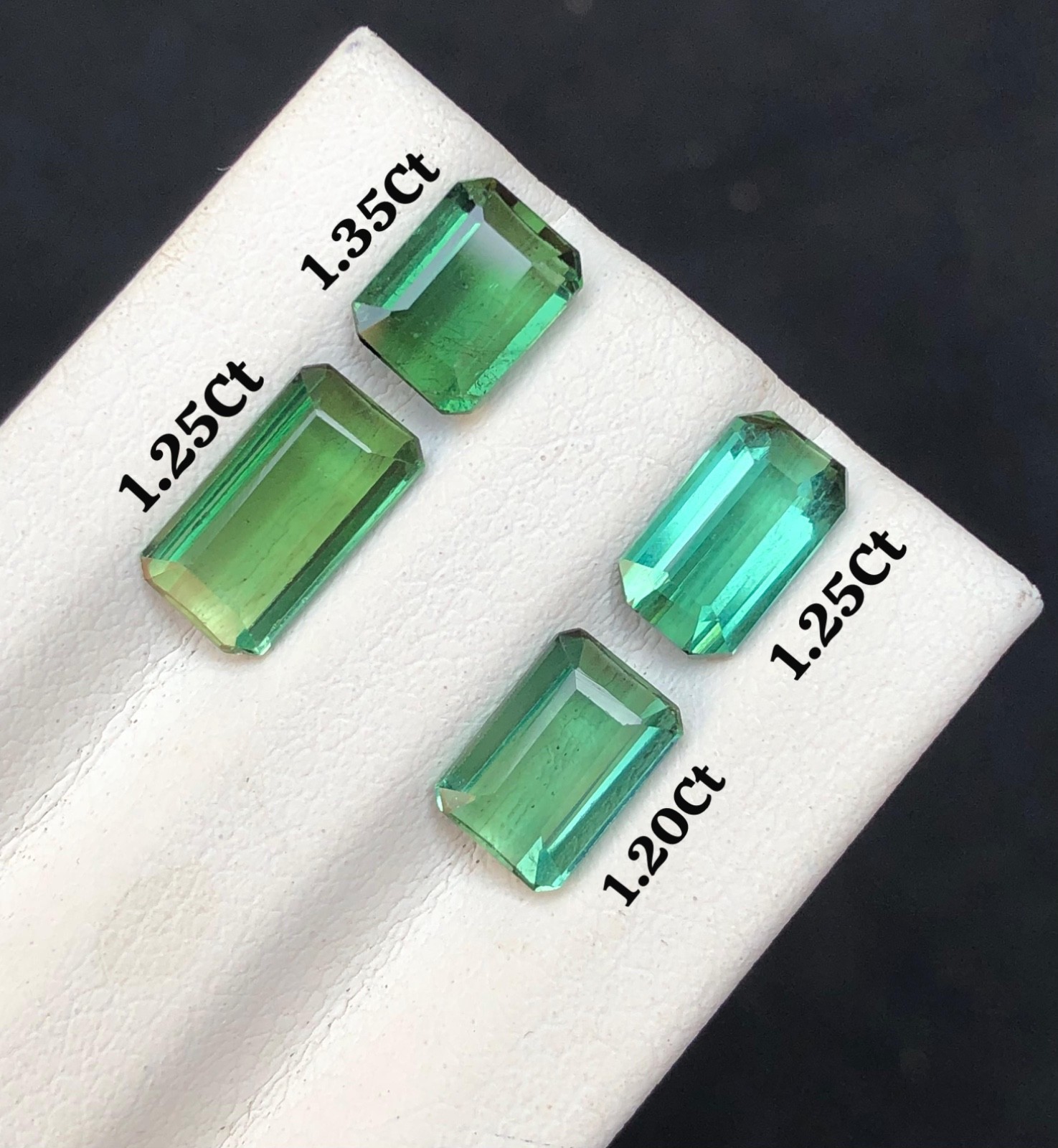 5.05 Cts Natural tourmaline Green Color 4 Piece gemstone lot From Afghanistan