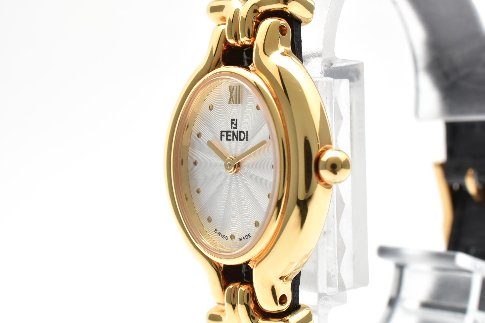 [5 Change Belts Box] FENDI 640L Vintage Women’s Quartz Watch Gold Tone